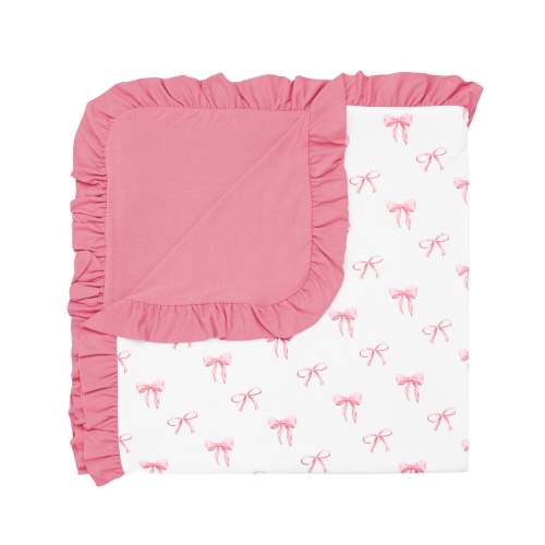 Kyte Baby Ruffle Baby Blanket in Bow 0.5