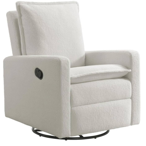 Amazon.com: Oxford Baby Uptown Nursery Chair, Boucle White Upholstered Swivel Glider Recliner Rocker : Everything Else