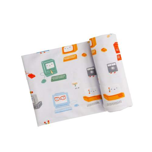 Baby Computer Swaddle Blanket Grey 45 x 45