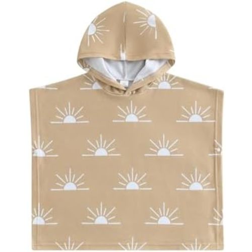 Baby Girls Boys Hooded Terry Beach Swimsuit Cover Up Toddler Baby Pool Bath Poncho Cloak Bathing Suit Cover-Up
