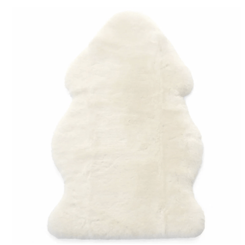 Sheepskin Rug for Babies, 100% Natural, Shorn Lambskin Wool, 2 x 3 Feet, Ivory