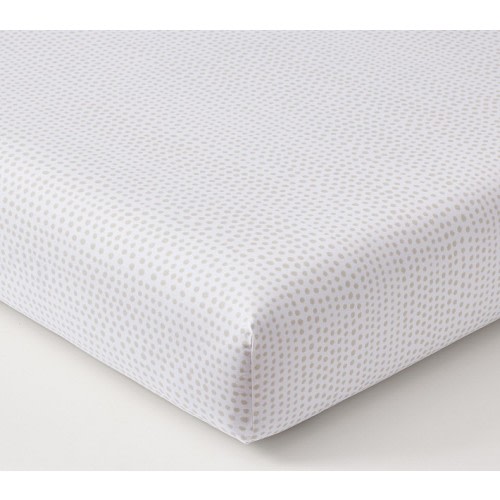 Falling Dot Organic Cotton Crib Fitted Sheet