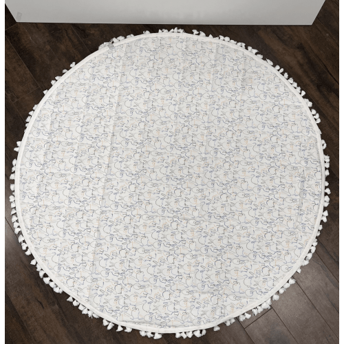 Round Play Mat - Bunnies | 100% Organic - Finn + Emma