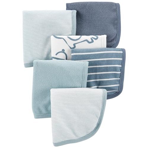Carter's 6-Pack Washcloths (Blue/Navy/Stripes)