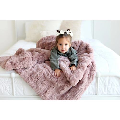 Ultra Sorbet Dusty Orchid Plush Blanket | Minky Couture
