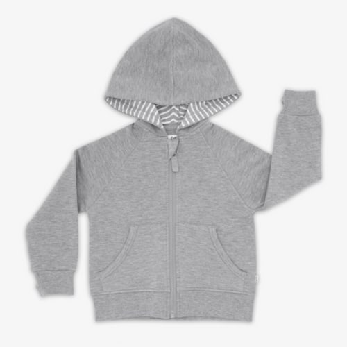 Heather Gray Zip Hoodie, 18-24m