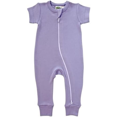 PARADE Organic Essential Basics '2-Way' Zip Romper - Short Sleeve