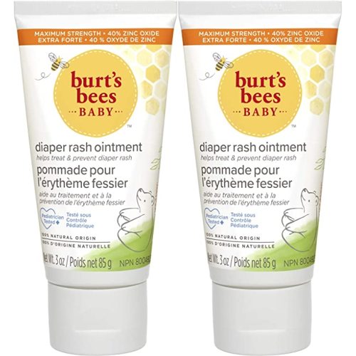 Diaper Rash Ointment, Burt's Bees 100% Natural Baby Skin Care, 3 Ounce (2 Pack)