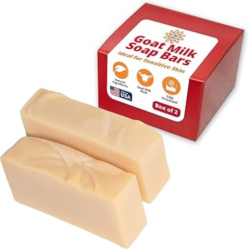 Goat Milk Stuff Goat Milk Soap - PURITY | All-Natural, Unscented, Fresh Goat Milk Soap Bar, Gentle on Sensitive Skin - Handmade (Box of 2)