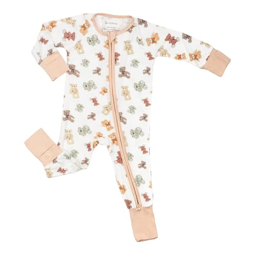LollyBanks Baby Pajamas, 2-Way Zipper Romper, 95% Viscose Made from Bamboo and 5% Spandex, Baby Sleepers