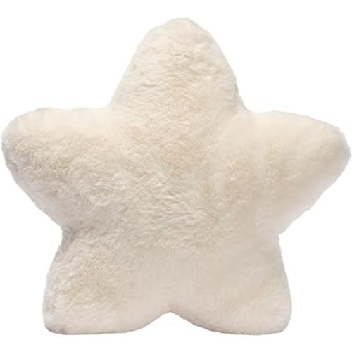 Lambs & Ivy Star Pillow Plush - Ultra Soft Creamy White