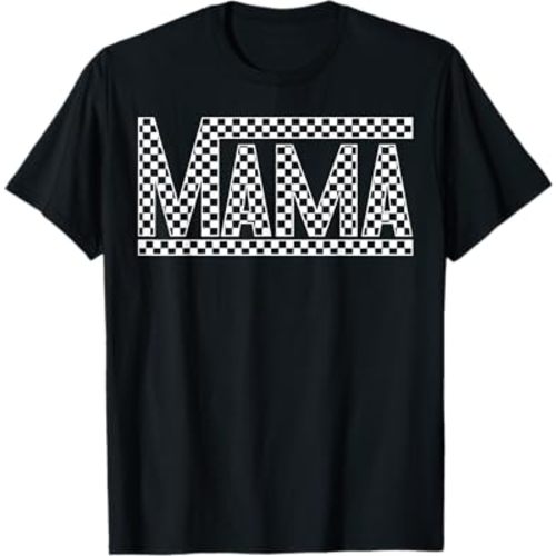 Funny Checkered Mama Black White Gift Women T-Shirt
