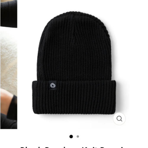 Black Bamboo Knit Beanie