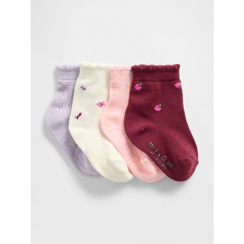 Baby & Toddler Quarter Crew Socks (4-Pack)