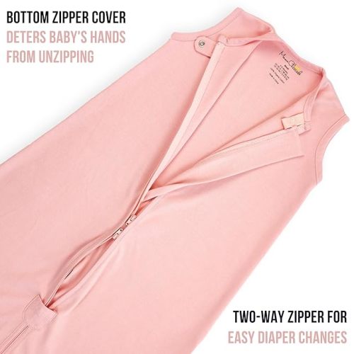 Mama Cheetah Baby Sleep Sack 0.5 TOG, Organic Cotton Baby Wearable Blanket with Two-Way Zipper, Swaddle Transition Baby Sleeping Bag for Newborn Infant Toddler Boy Girl, 6-12 Months