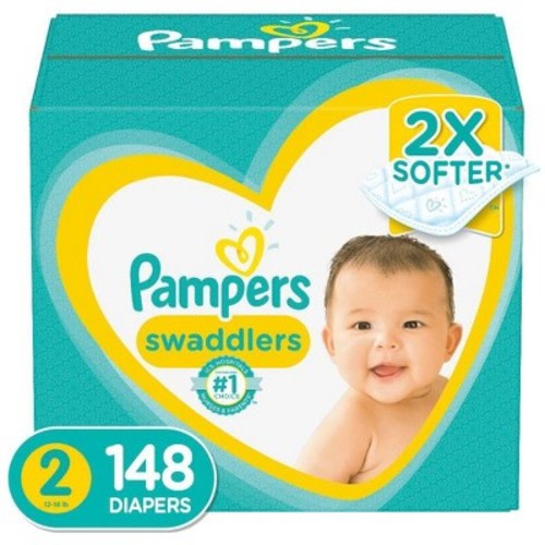 Pampers Swaddlers Disposable Diapers Enormous Pack - (Select Size), Size: Size 2 (148 Count)