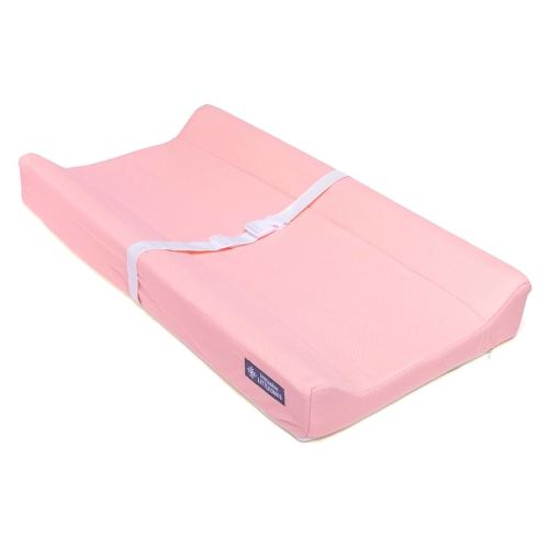 Baby Diaper Changing Pad - Soft, Waterproof Changing Pad, Non-Slip Bottom, Safety Straps & Ergonomic Contoured Design - Wipeable Changing Pad Cover Fits Standard Changing Tables & Dressers (Pink)