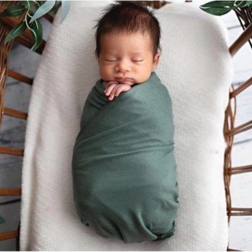 Evie Stretch Jersey Swaddle Sage