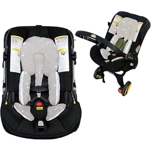 NAP Baby Infant Car Seat Insert with Head and Body Support - Soft ad Stylish Carseat Head Support for Newborn and Baby - Plush Car Seat Headrest for Stroller, Swing, Bouncer - Constellations