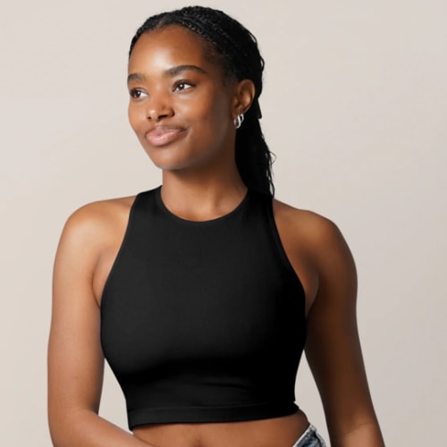 Sublime® Bamboo Hands-Free Pumping Longline Bra Top | Oatmeal Heather - Kindred Bravely