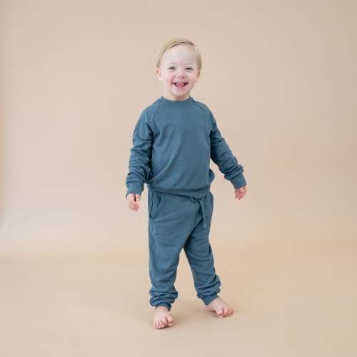 Bamboo Jersey Jogger Set in Atlantic