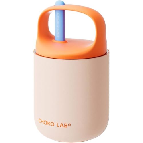 Food Jar 15 oz | Stainless Steel Vacuum Insulated for Hot Food and Cold Food | Wide Mouth Leak Proof Lunch Storage for Smoothie Bowl, Soup, Yogurt(Pink and Orange)