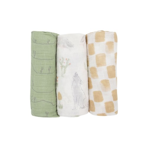 3-Pack Cotton Muslin Swaddle Blankets