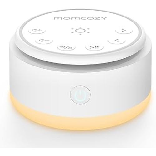 Momcozy Sound Machine for Baby-20 Soothing Sounds & Touch Warm Light Portable White Noise for Kids & Adults for Sleeping Timer and Memory | Ideal Travel Companion & Nursery Must-Have