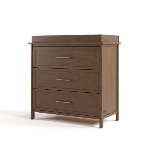 Graco Classic 3 Drawer Dresser with Infant Changing Table Topper, Hazelnut