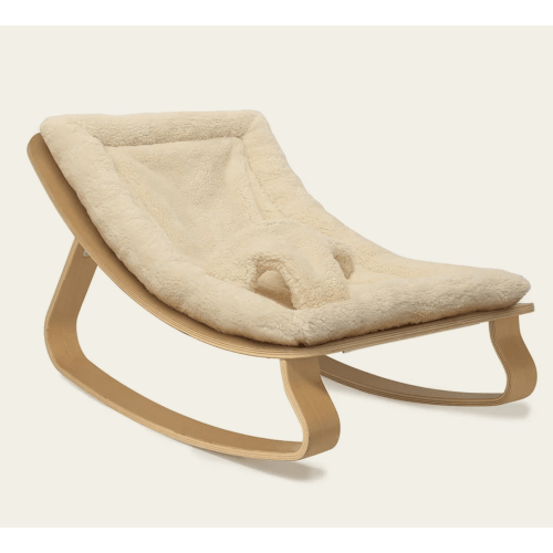 Charlie Crane Paris LEVO Baby Rocker (Natural wood, fur milk)