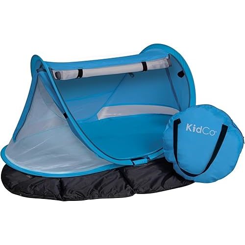 KidCo - Peapod Prestige Lightweight Outdoor Portable Toddler Travel Tent, Play Tent with UV Protection, Sun Shade & Toy Loops, Ages 6 Months - 4 Years (Sky)