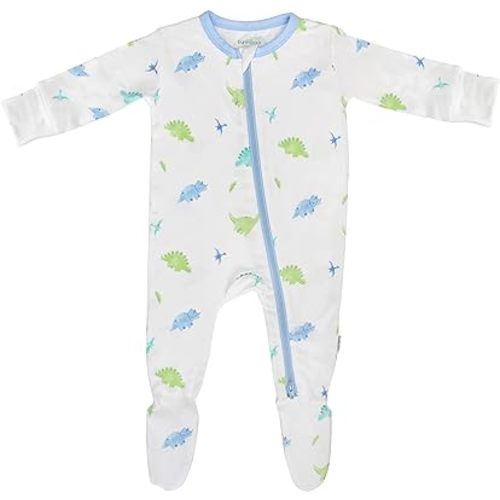 Soft Baby Bamboo Viscose Footie Pajamas, Zipper Closure, 0-24 Months