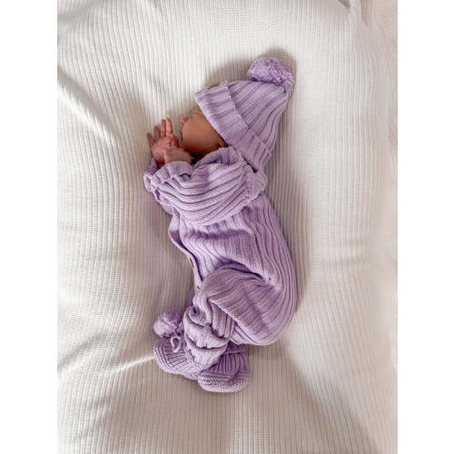Little B's Chunky Rib Baby Jumpsuit - Violet