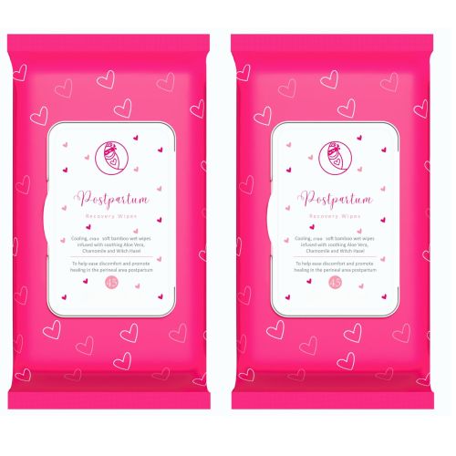 Ninja Mama Postpartum Perineal Care Witch Hazel Recovery Wipes - 2 X Packs of 45