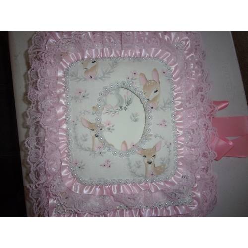 Fabric Photo Album Baby Animal little girl   theme