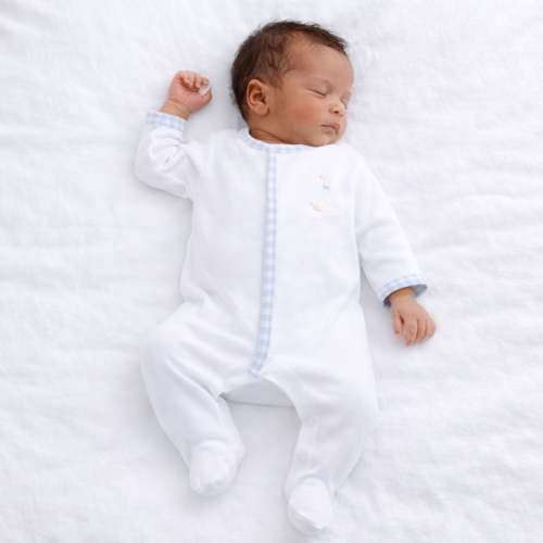 Silly Goose Footie - Light Blue