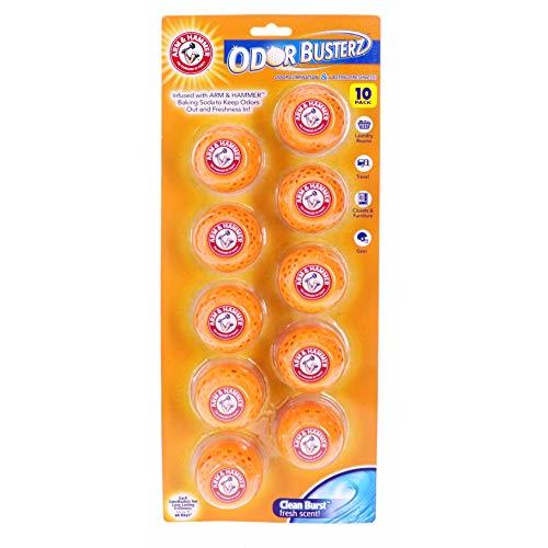 Arm & Hammer Odor Busterz Balls Air Freshener and Odor Eliminator, 10-Piece - Deodorizer, Carpet Fresh, Odor Remover, Pet Fresh