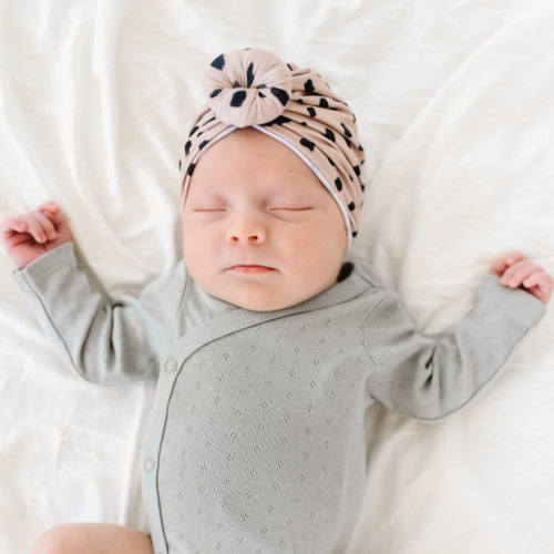 Bunny Knots Knotted Headwrap - Taupe Specks, Nb
