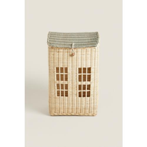 KIDS’ RATTAN HOUSE BASKET