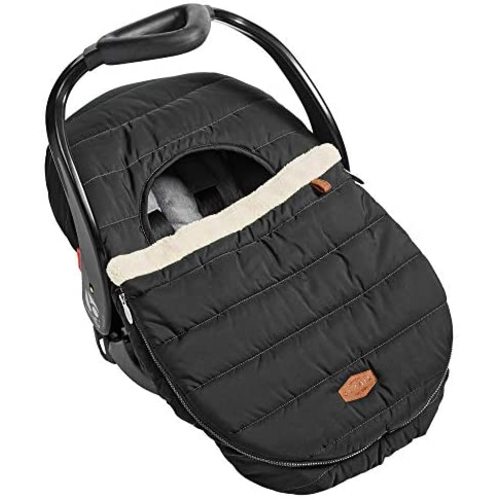 JJ Cole Infant Car Seat Cover, Winter Resistant Stroller and Baby Carrier Cover, Black