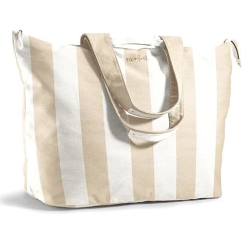 Fit & Fresh Large Beach Bag for Women - Extra Large Travel Tote With Pockets