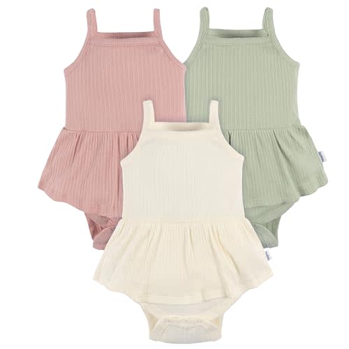 Gerber Baby Girls Multi-Pack Sleeveless Onesies Bodysuit