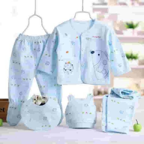 Gyratedream Newborn Essentials Casual Newborn Baby Clothes Blue Baby Boy ), 5 Pieces Set