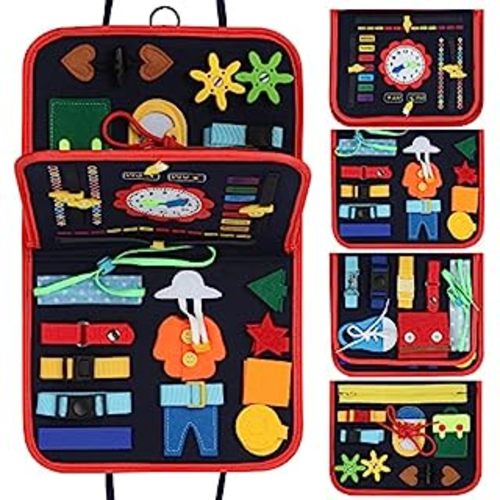 Amazon.com: Guolely Busy Board Montessori Toys, Toddlers Travel Toy, Preschool Learning Activities Educational Toy - Busy Book Sensory Toy for 1-6 Year Old Boys & Girls & Autistic (Sky-Blue Dinosaurs) : Toys & Games