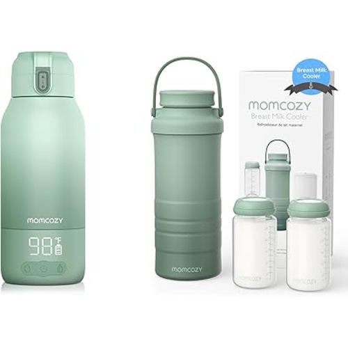 Momcozy Portable Milk Warmer for Travel & Momcozy 22oz Portable Breast Milk Cooler for Outdoor