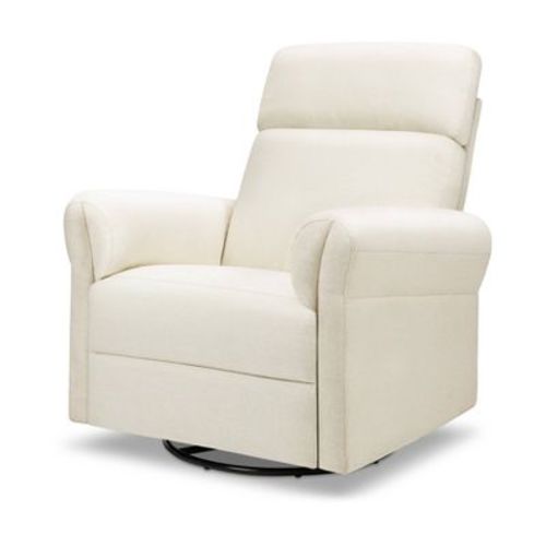 DaVinci Suzy Flex Swivel Recliner with Adjustable Arms & Headrest - Vanilla