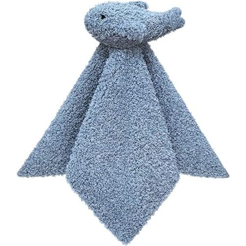 Baby Dark Blue Whale Soft Stuffed Animal Security Blanket, Plush Whale Character Lovey Blanket, Baby Shower/Nursery Gift, Newborn Infant Toddler Snuggle Blankie for Boys Girls, 14 Inches