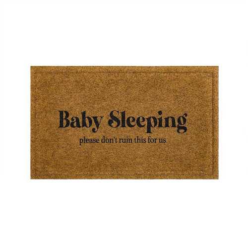 Natural Baby Sleeping Funny Doormat | Kirklands Home