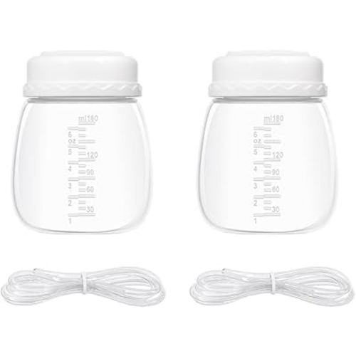 Baby Bottles Breast Pump Parts Compatible with Spectra Replacement Pump Parts, Spectra Bottles, SPE-ctra Breast Pump SPE-ctra Pump Accessories, SPE-ctra s1/s2/9 Plus, Not Original Accessories, 2 Set