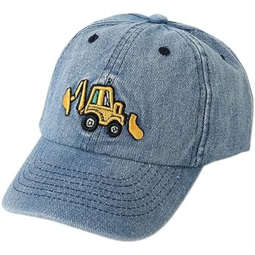 Excavator Toddler Baseball Hat, Embroidery Adjustable Kids Baseball Hat, Toddler Boys Hat Big Brother Present Age 2-8
